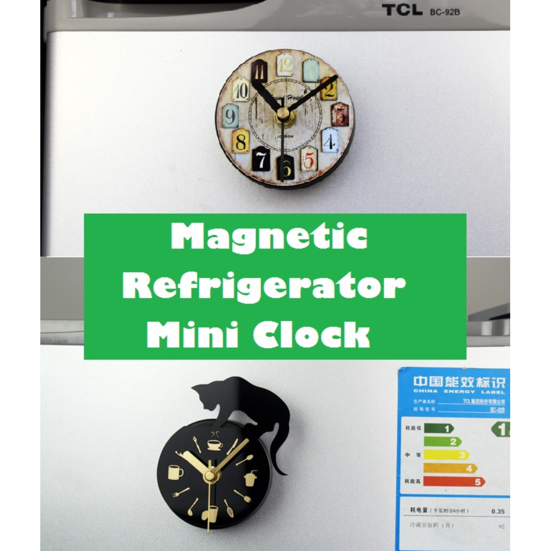 Creative Home Clock Refrigerator Kitchen Fridge, Furniture