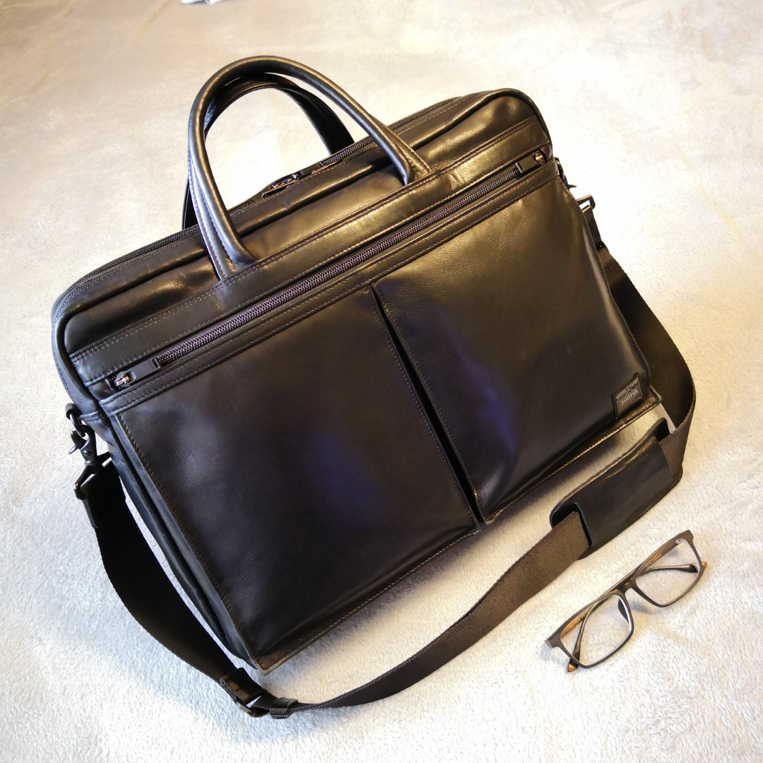 Porter leather shop briefcase