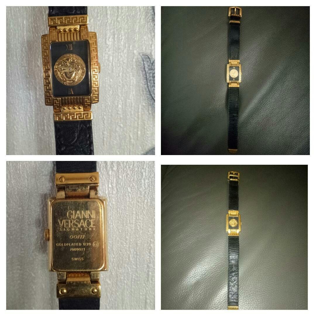 versace gold plated watch