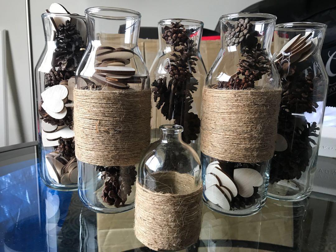 Glass bottles (wedding decor), Hobbies & Toys, Stationery & Craft