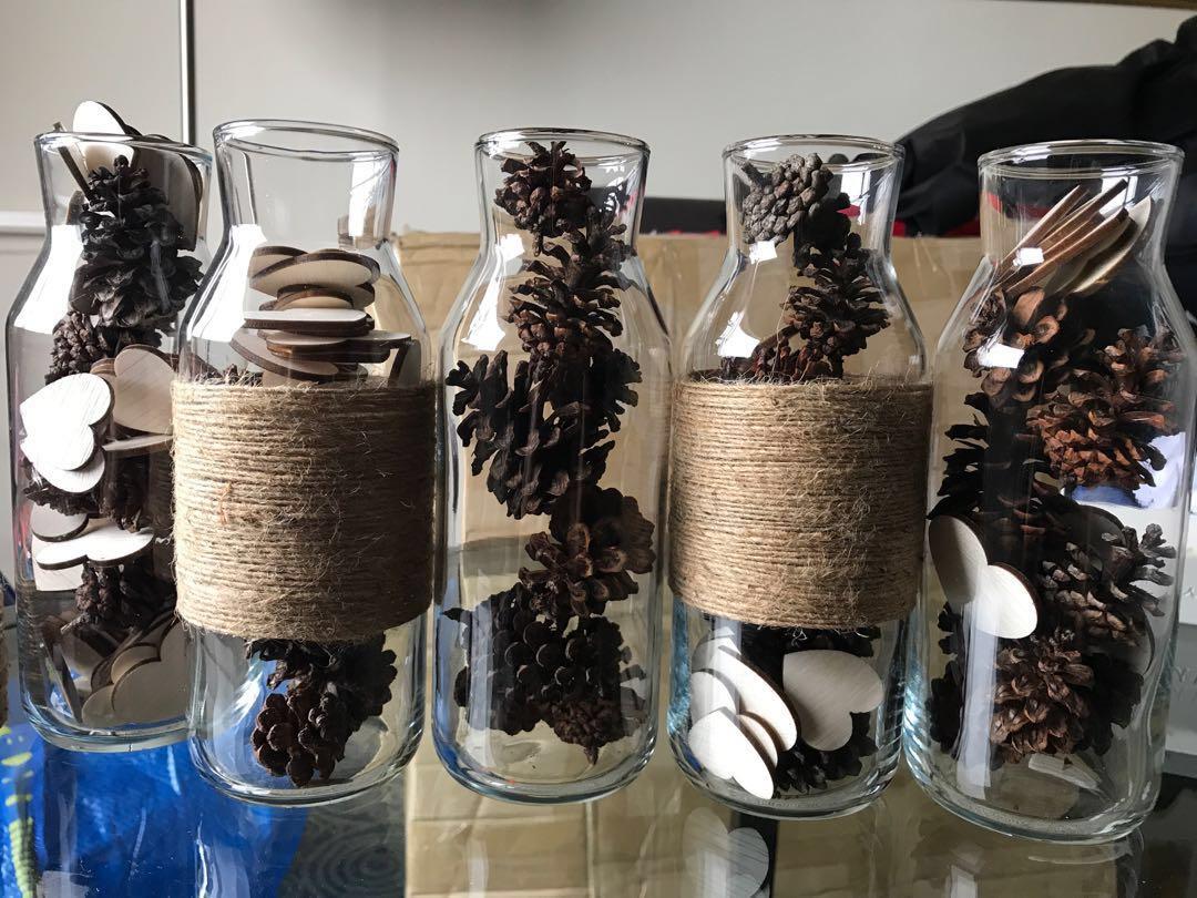 Glass bottles (wedding decor), Hobbies & Toys, Stationery & Craft