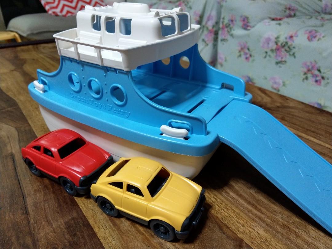 green toys ferry boat with mini cars