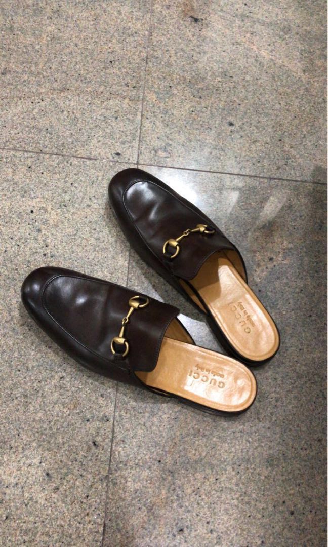 used gucci princetown loafers
