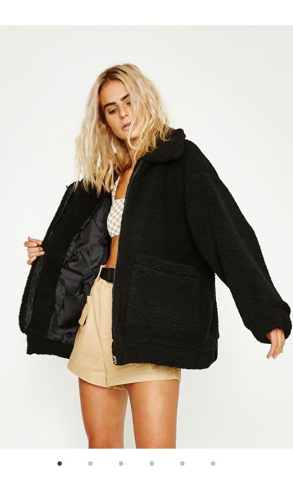 I am gia pixie coat black, Women's