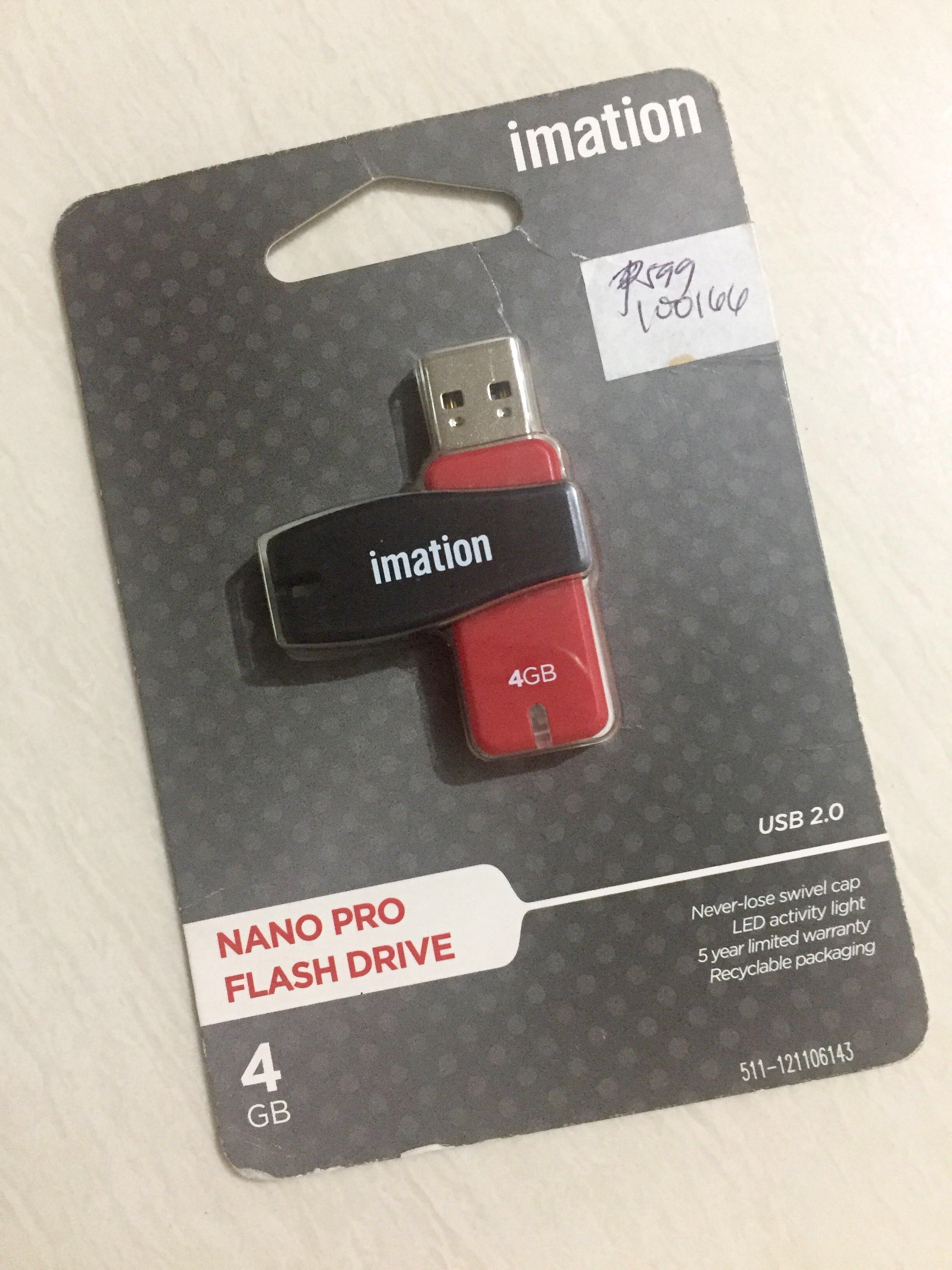 imation 4gb usb 2.0 flash nano pro