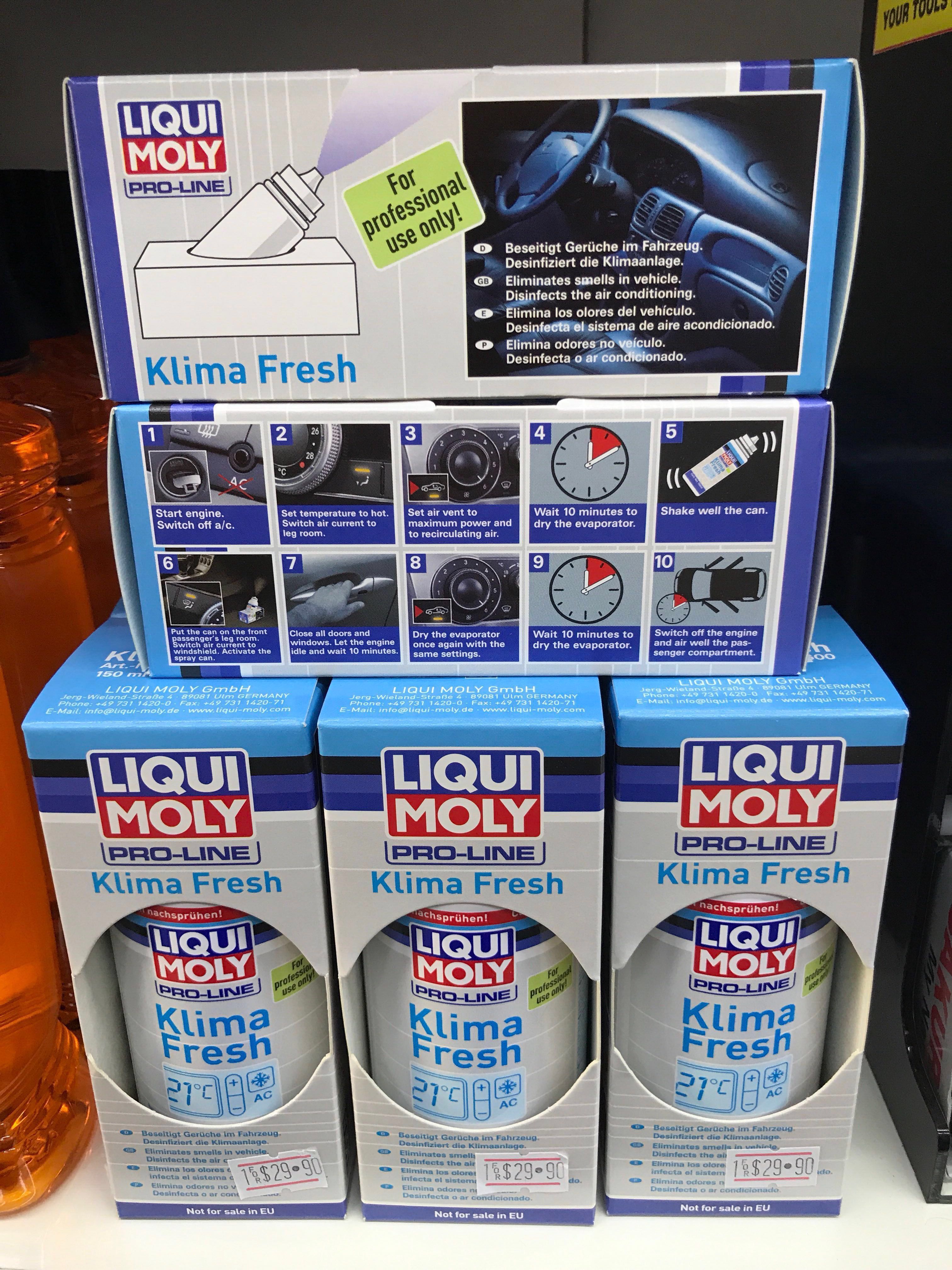 liquid moly klima fresh car fumigation