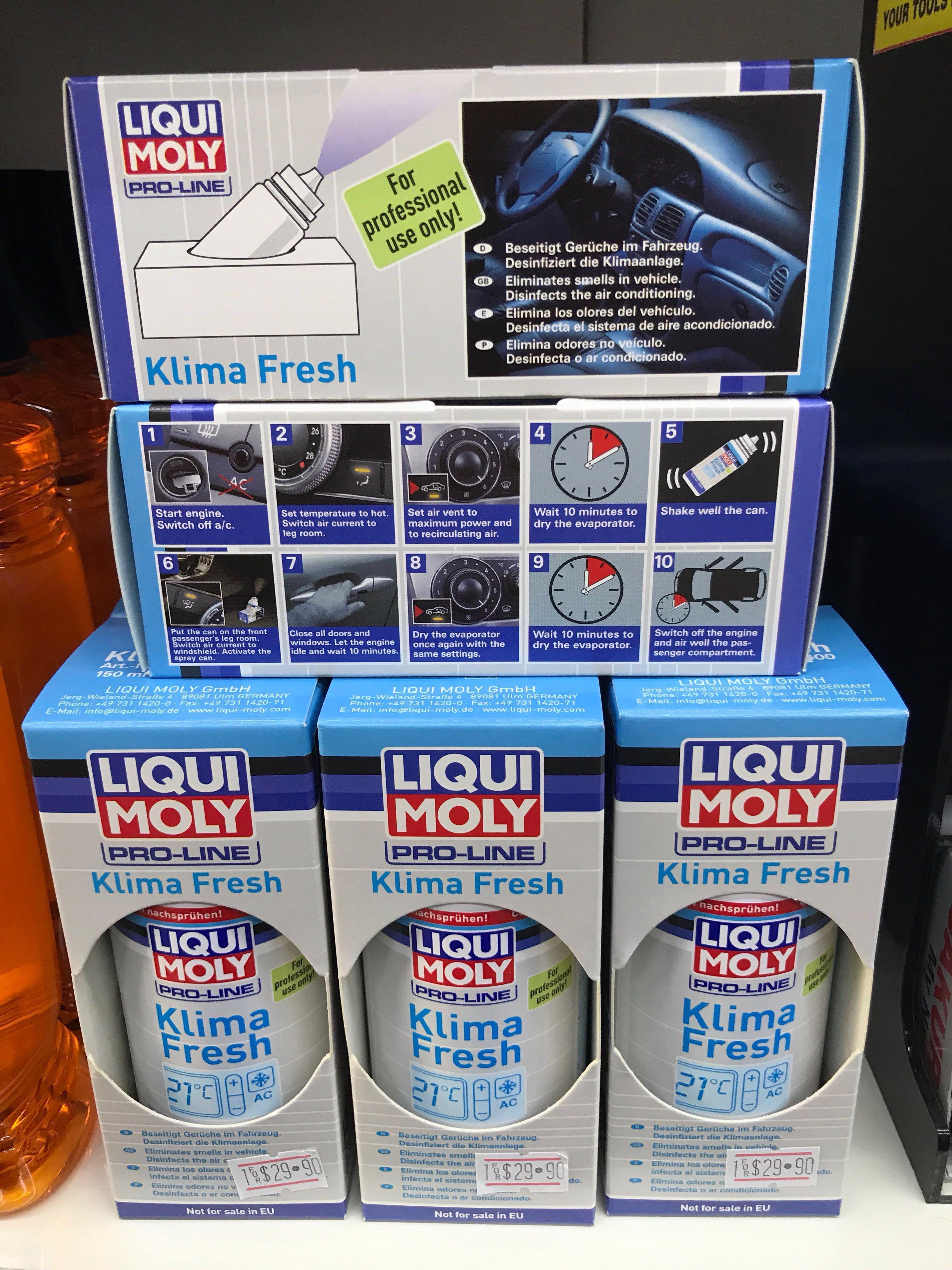 Liquid Moly Klima Fresh Car Fumigation Made In Car Air Con Cleaner Car Accessories Accessories On Carousell