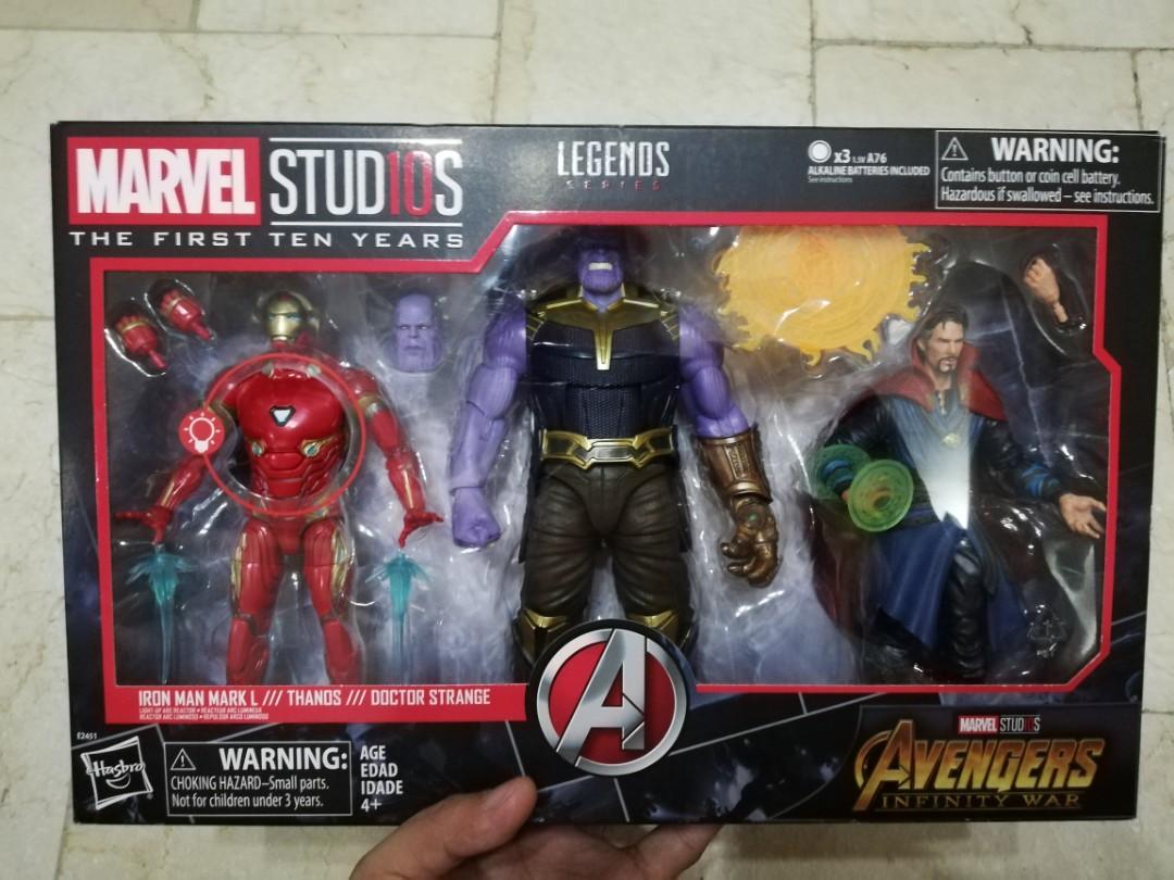 Marvel Legends 10th Year Iron Man Thanos Dr Strange 3 Pack Toys Games Toys On Carousell