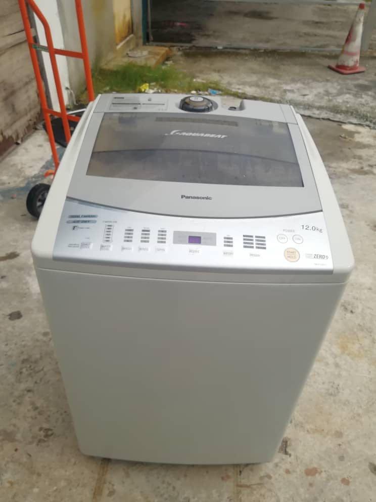 Panasonic Washer 12kg Washing Machine Mesin Basuh Fully Automatic Stainless Steel Drum In Good Condition Available For Sale Rm500 Kitchen Appliances On Carousell