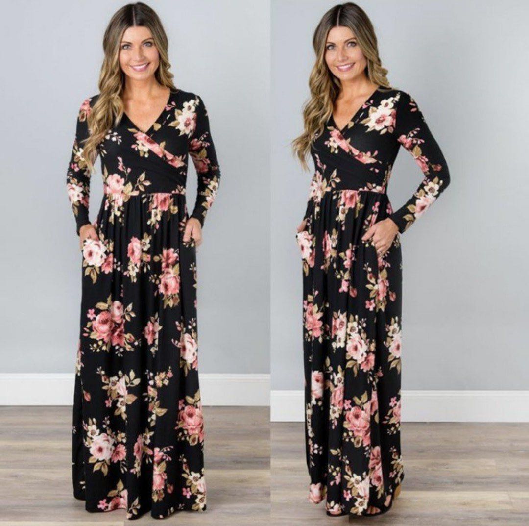 Plus size floral maxi clearance