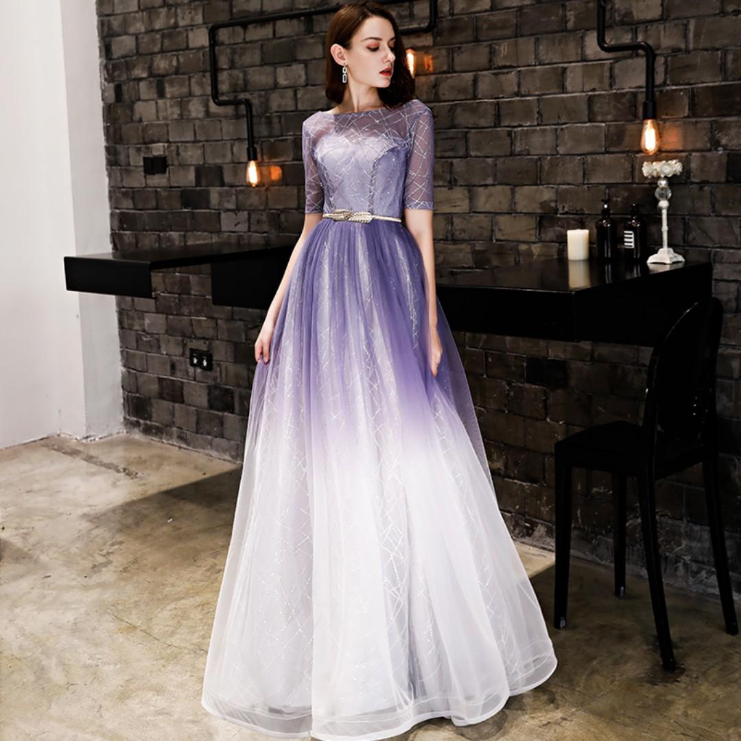 Purple and white dress clearance