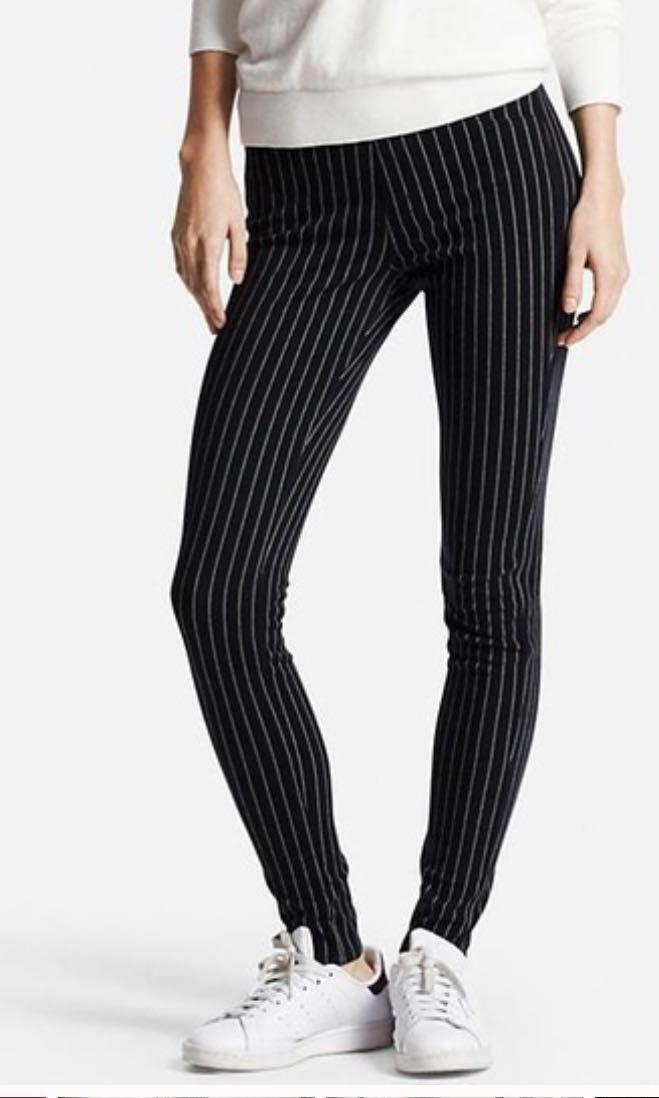 Preloved Uniqlo black white striped 