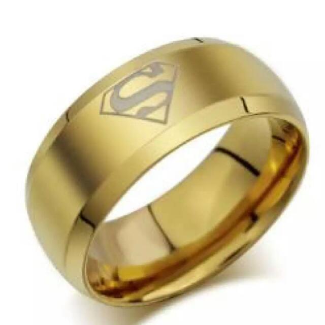 Preorder Superman Batman Rings Black Gold Silver Men s
