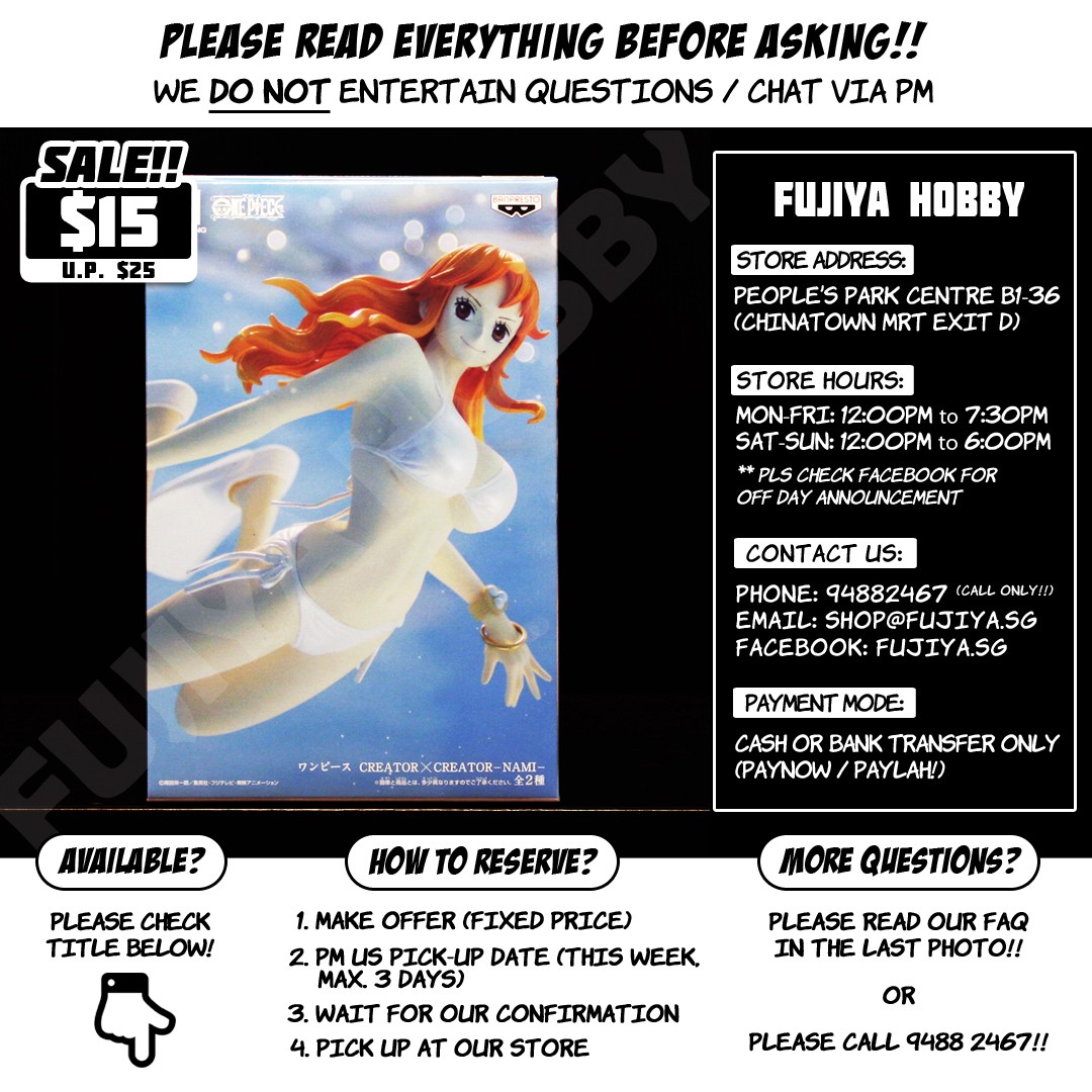 Ready One Piece Creator X Creator Nami Normal Color White