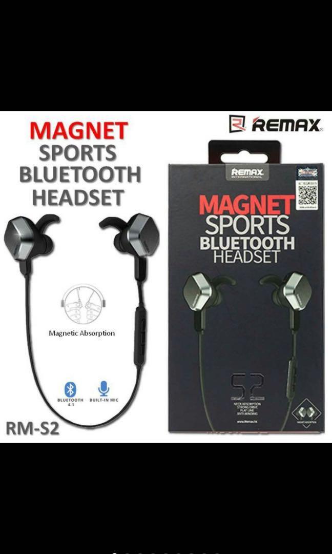 Remax magnet sports on sale bluetooth headset s2