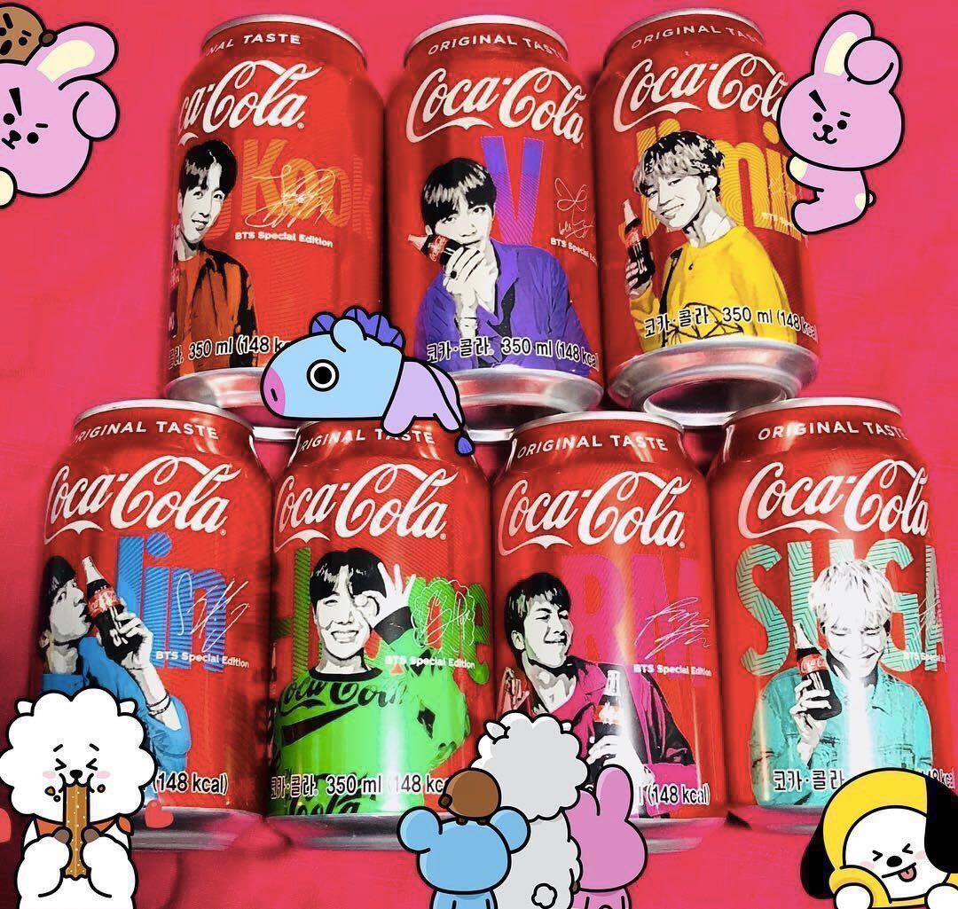 sharing bts coca cola can hobbies toys memorabilia collectibles k wave on carousell