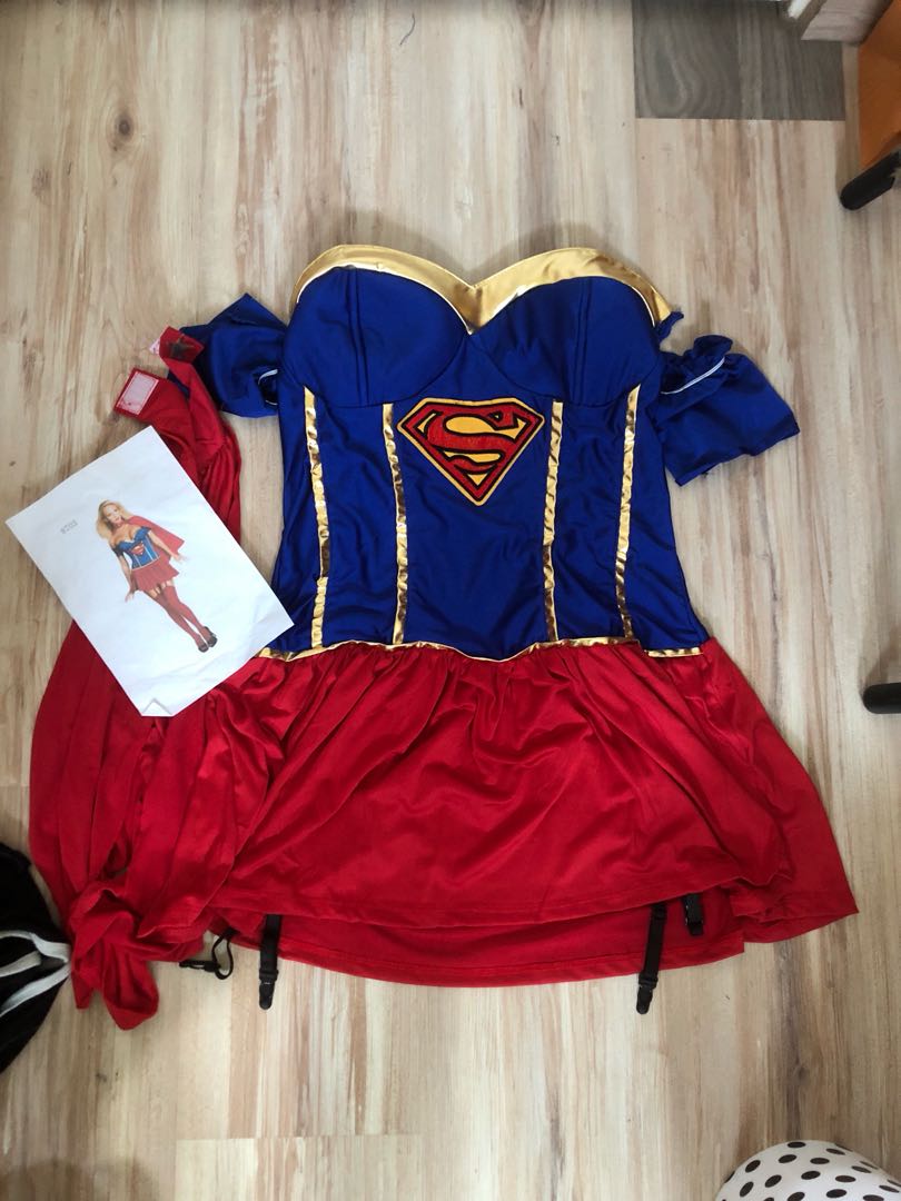 Superwoman Costume halloween, Women's Fashion, Dresses & Sets, Evening ...