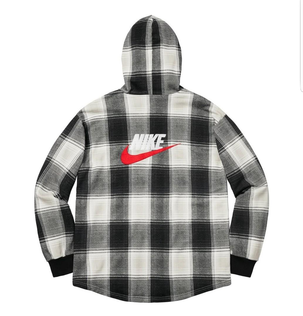 Nike x supreme plaid hooded online