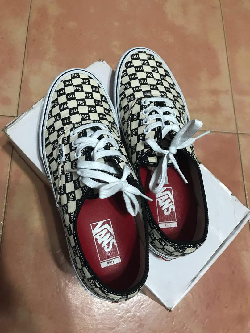 Supreme vans deals checkerboard