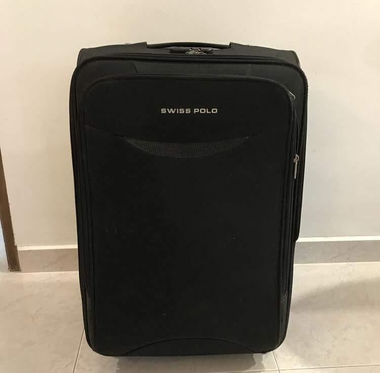 swiss black suitcase