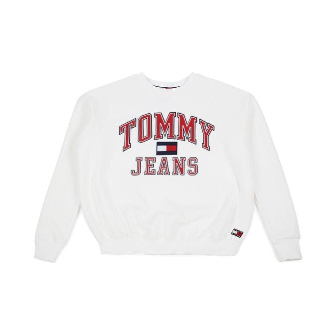 tommy jeans rainbow embroidered crew neck sweatshirt