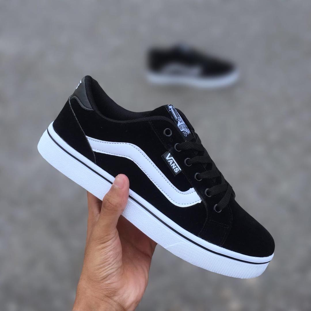 black and white low vans