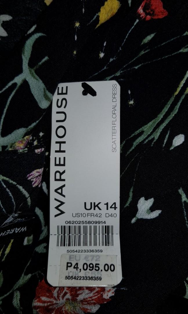 Warehouse scatter floral dress (Category: Dresses) located in Marikina City. Submitted by jensfong (Listing ID 192835712, Image 2). Description: Warehouse Scatter Floral Dress Size: 14 Original Price: 4,095.00 Selling Price: 1,999.00.