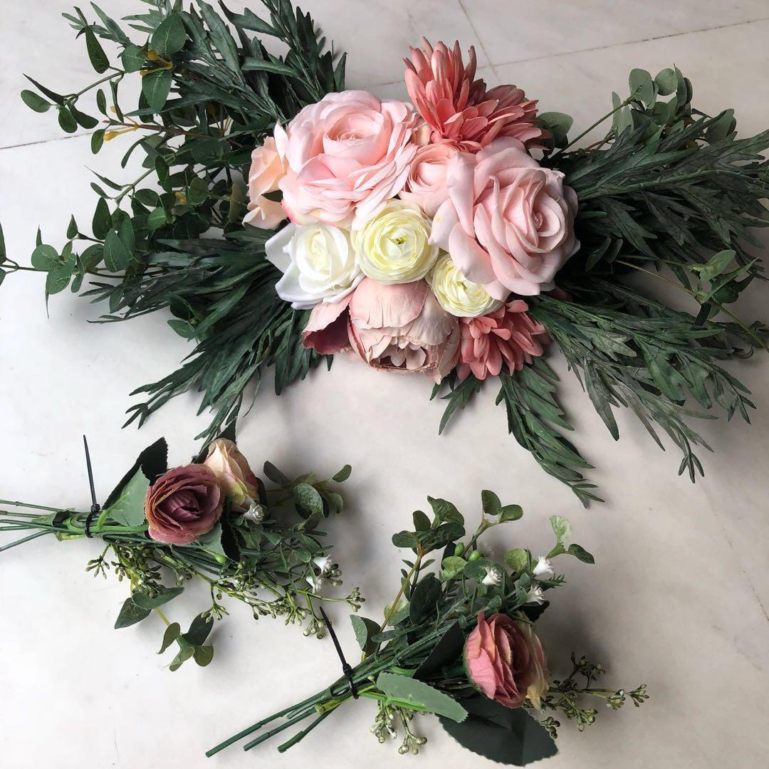Yourstalkmarket Customised Rustic Wedding Car Decoration