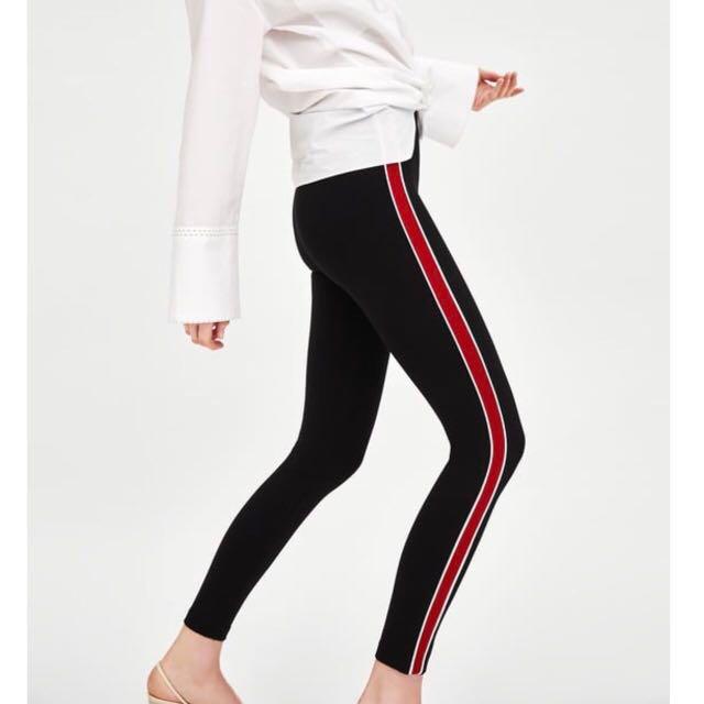 zara side stripe leggings