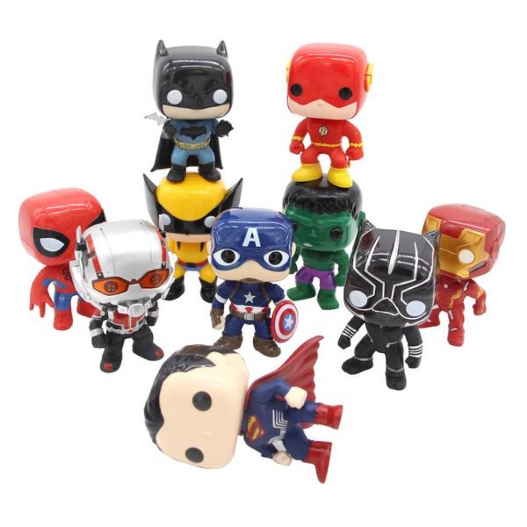 Sold Out 10pcs Set Dc Justice League Marvel Avengers Super Hero Characters 10cm Model Vinyl Christmas Figure Doll Toys For Children Toys Games Bricks Figurines On Carousell