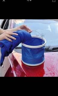Foldable bucket for car washing fishing portable