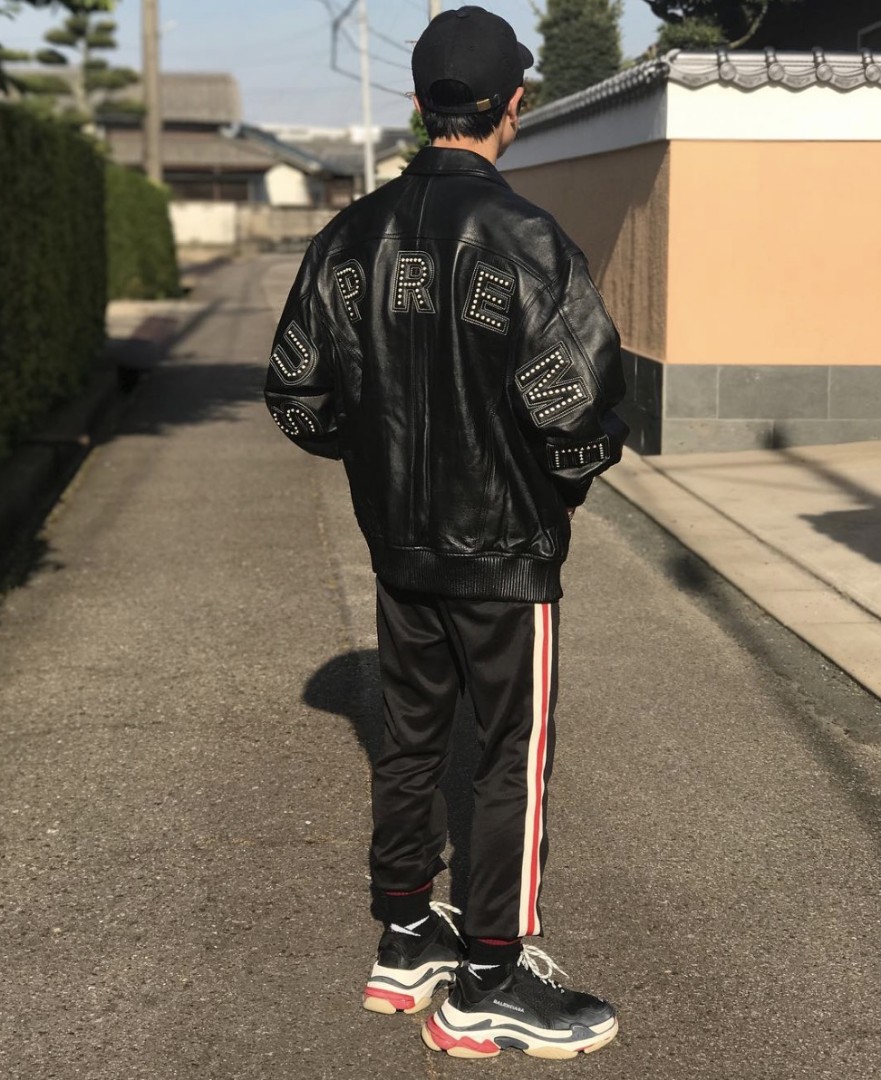 Lサイズ supreme studded arc leather jacket - ジャケット/アウター