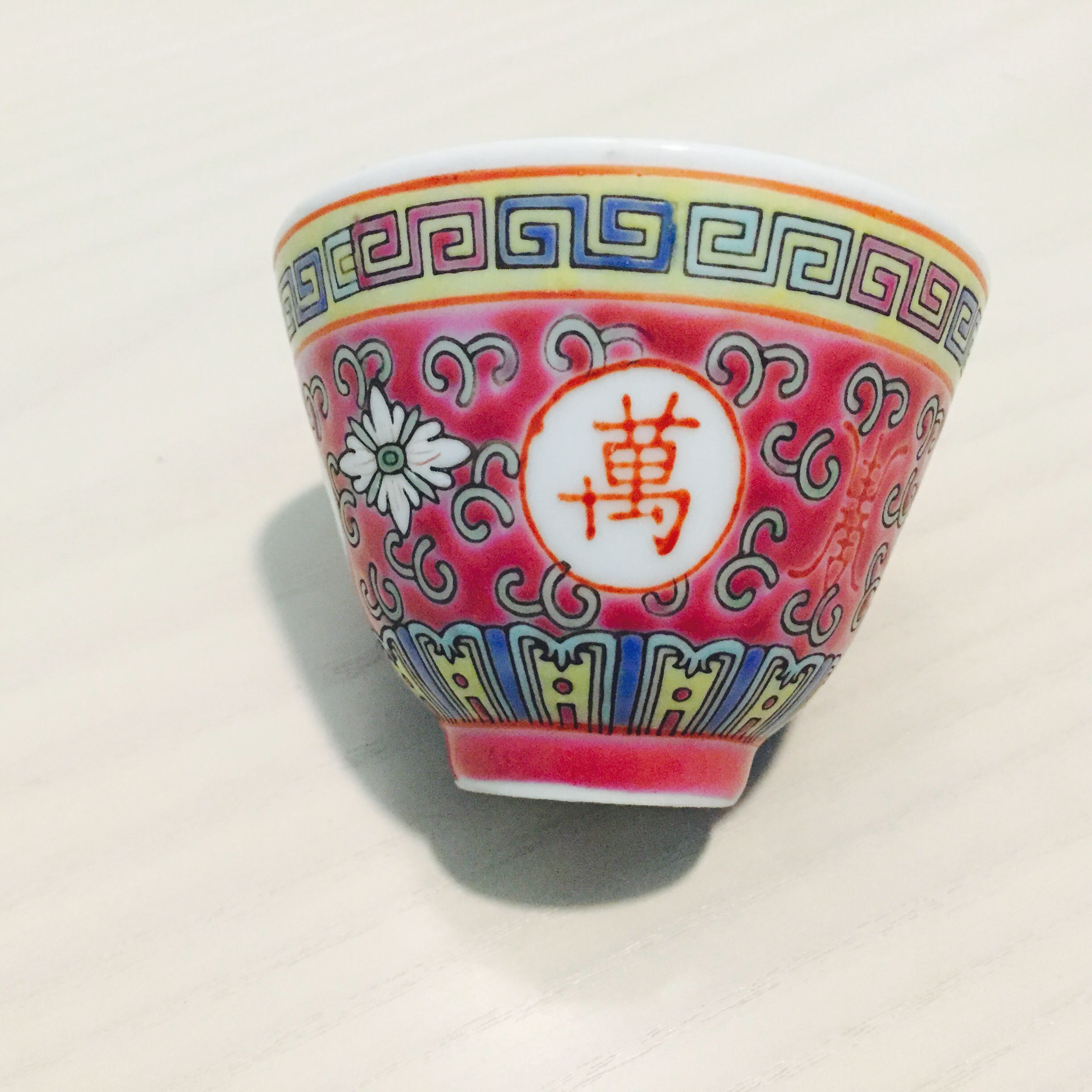 70-80年代舊瓷：中國景德鎮出品「萬壽無疆」茶杯, 興趣及遊戲, 收藏品