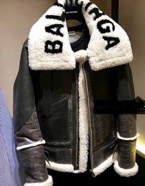 Balenciaga sherpa jacket discount