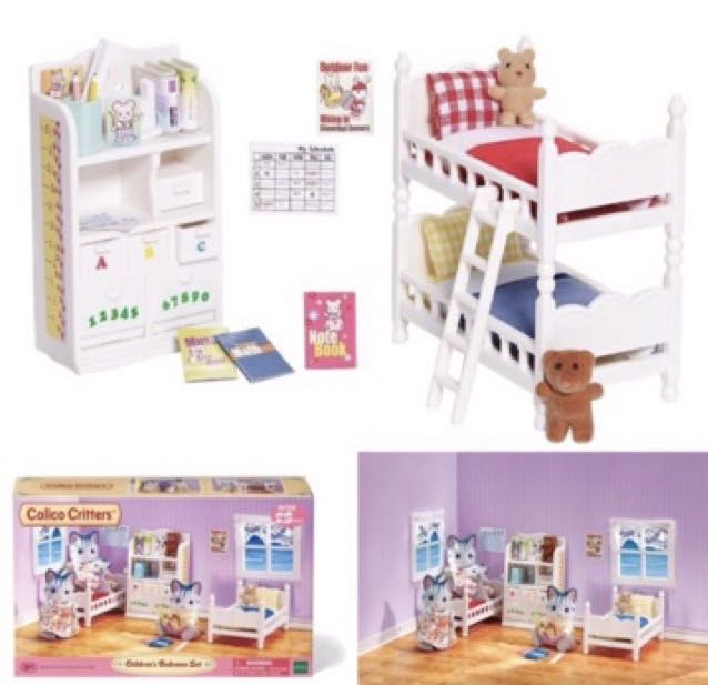 sylvanian childrens bedroom set