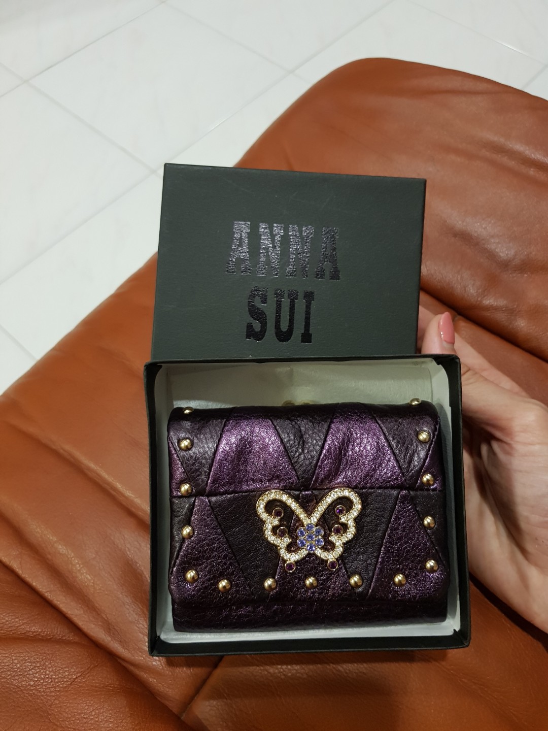 Brand New Authentic Anna Sui Wallet In Purple Luxury Bags Wallets On Carousell