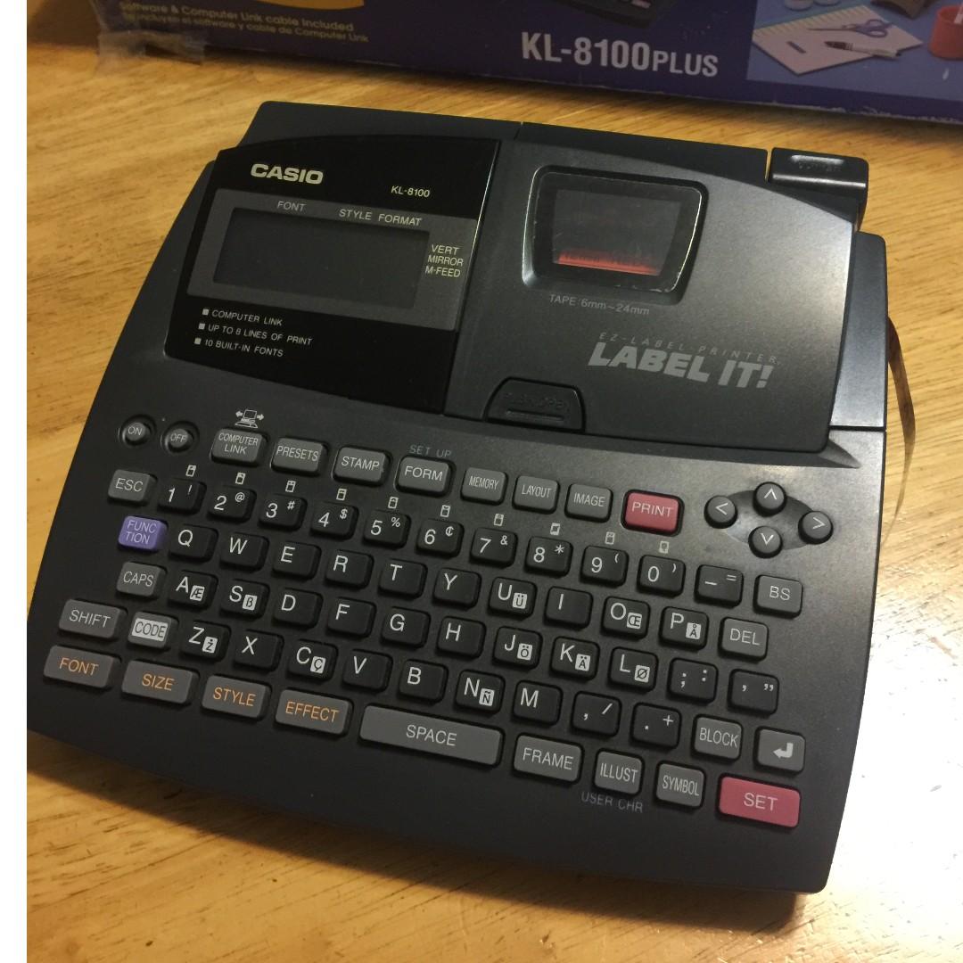 Casio Easy Label Printer KL8100 Plus, Computers & Tech, Printers