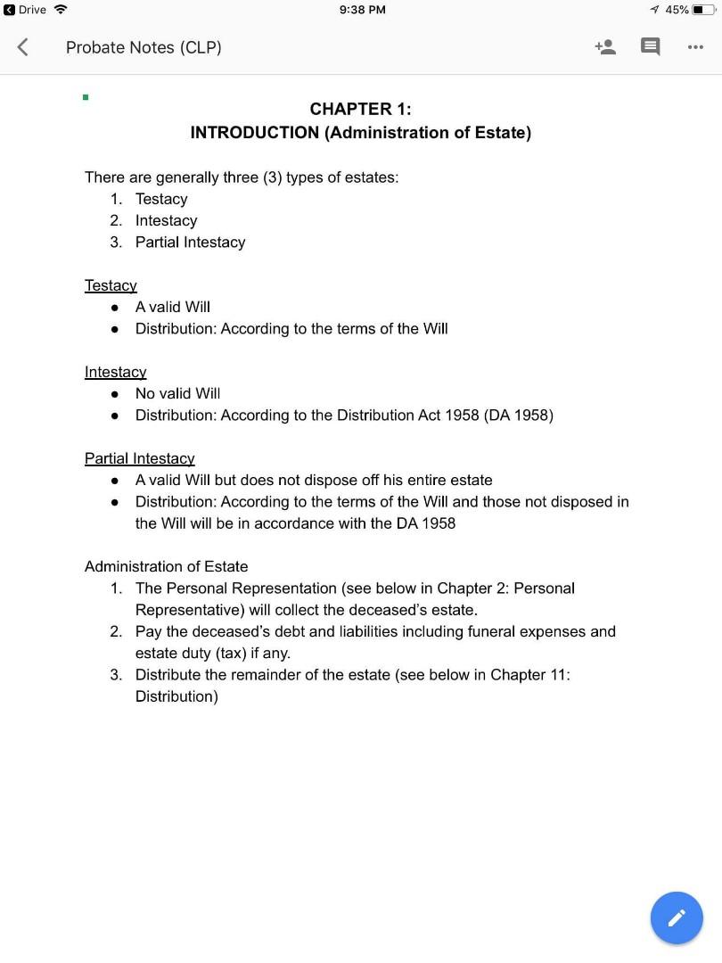 Certificate In Legal Practice Clp Soft Copy Note Probate Dec30 Textbooks On Carousell