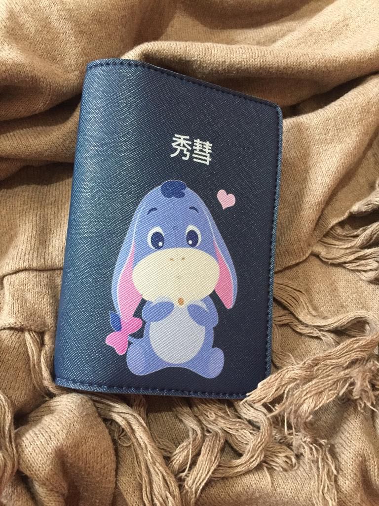 Custom passport cover eeyore, Hobbies & Toys, Travel, Travel
