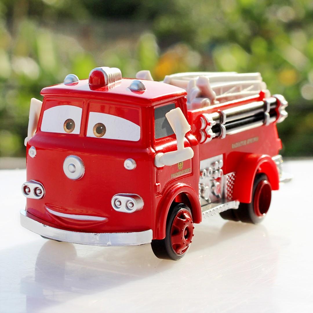 disney cars red fire truck toy