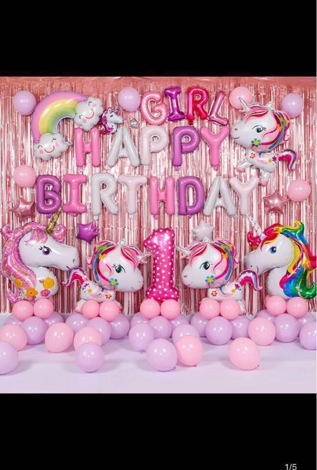 Happy Birthday Party Decoration Unicorn Design Craft Others