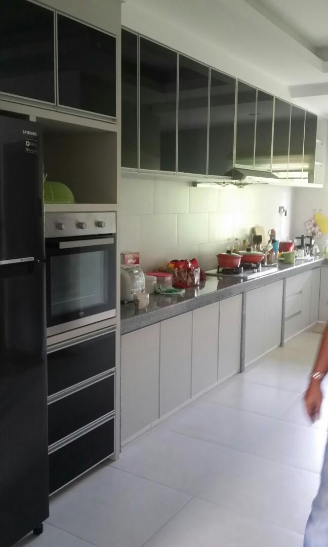 Kitchen Cabinet 14ft W Solidsurface Top Home Furniture