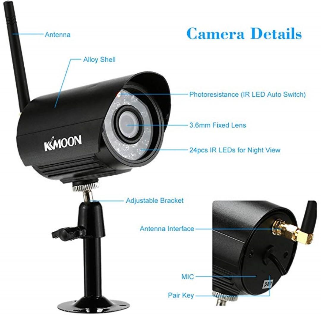 KKmoon Wireless CCTV Camera Kit Home Security DVR System Wireless 2
