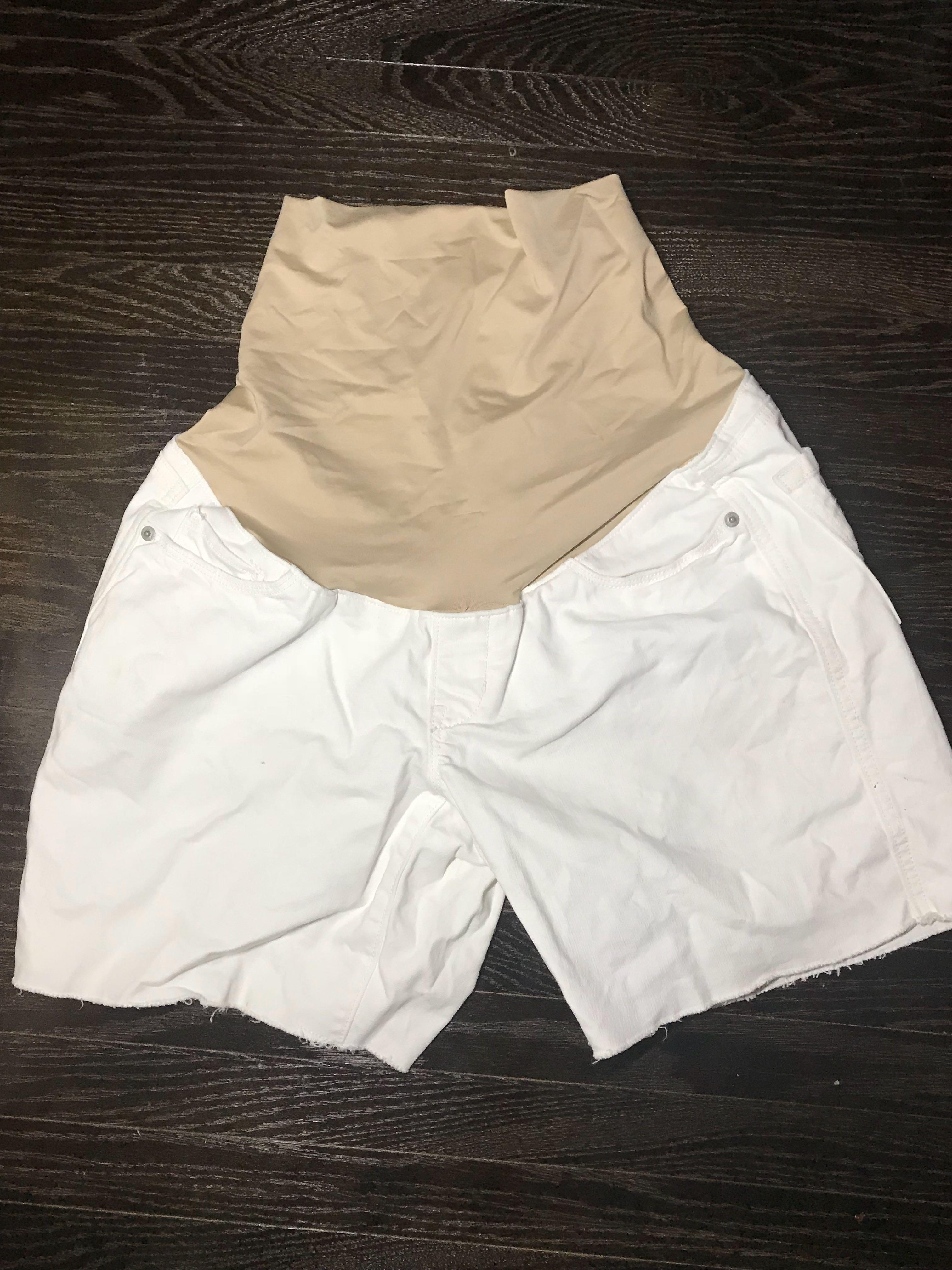 Loft Maternity White Denim Short 
