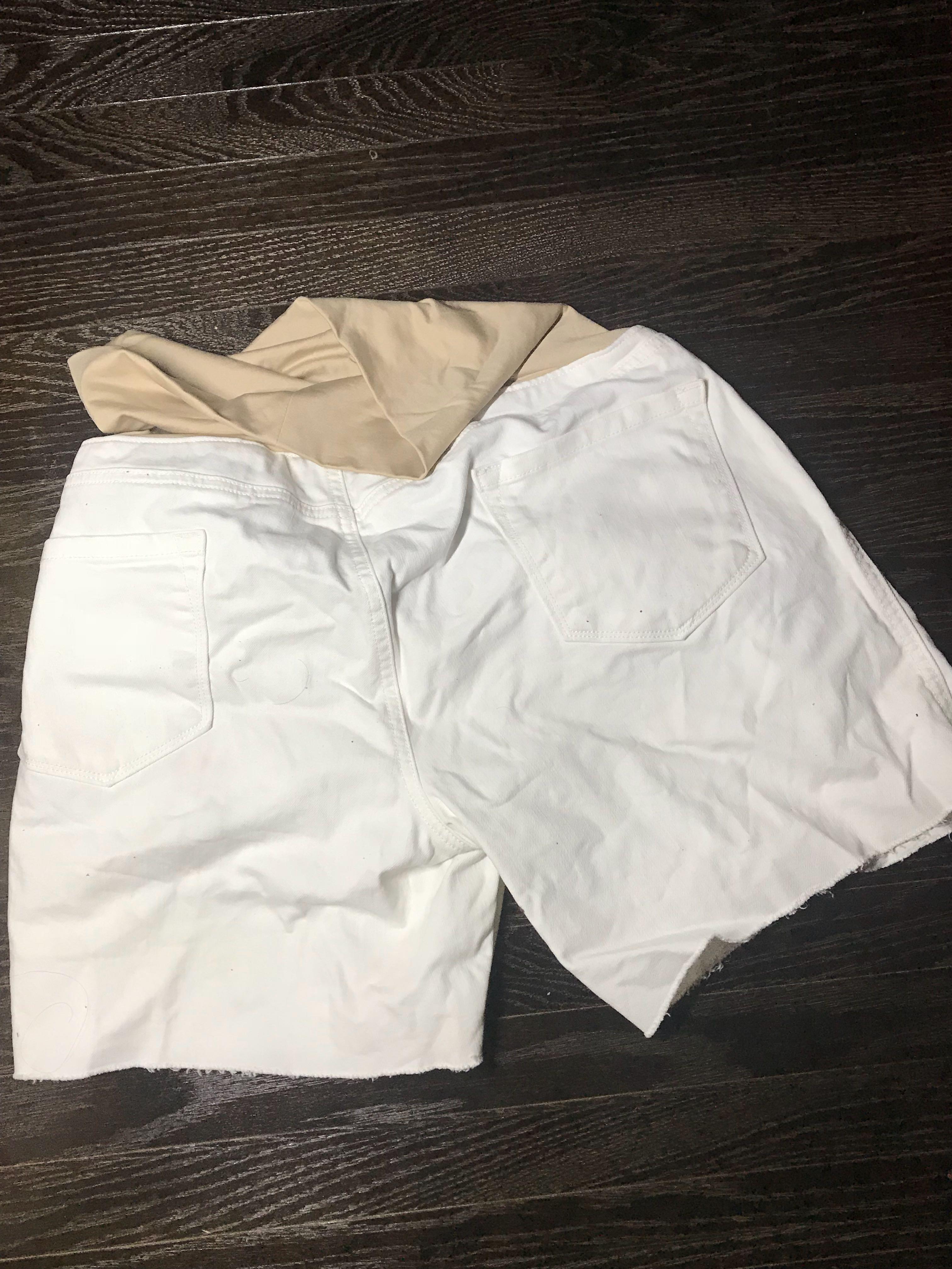 Loft Maternity White Denim Short 