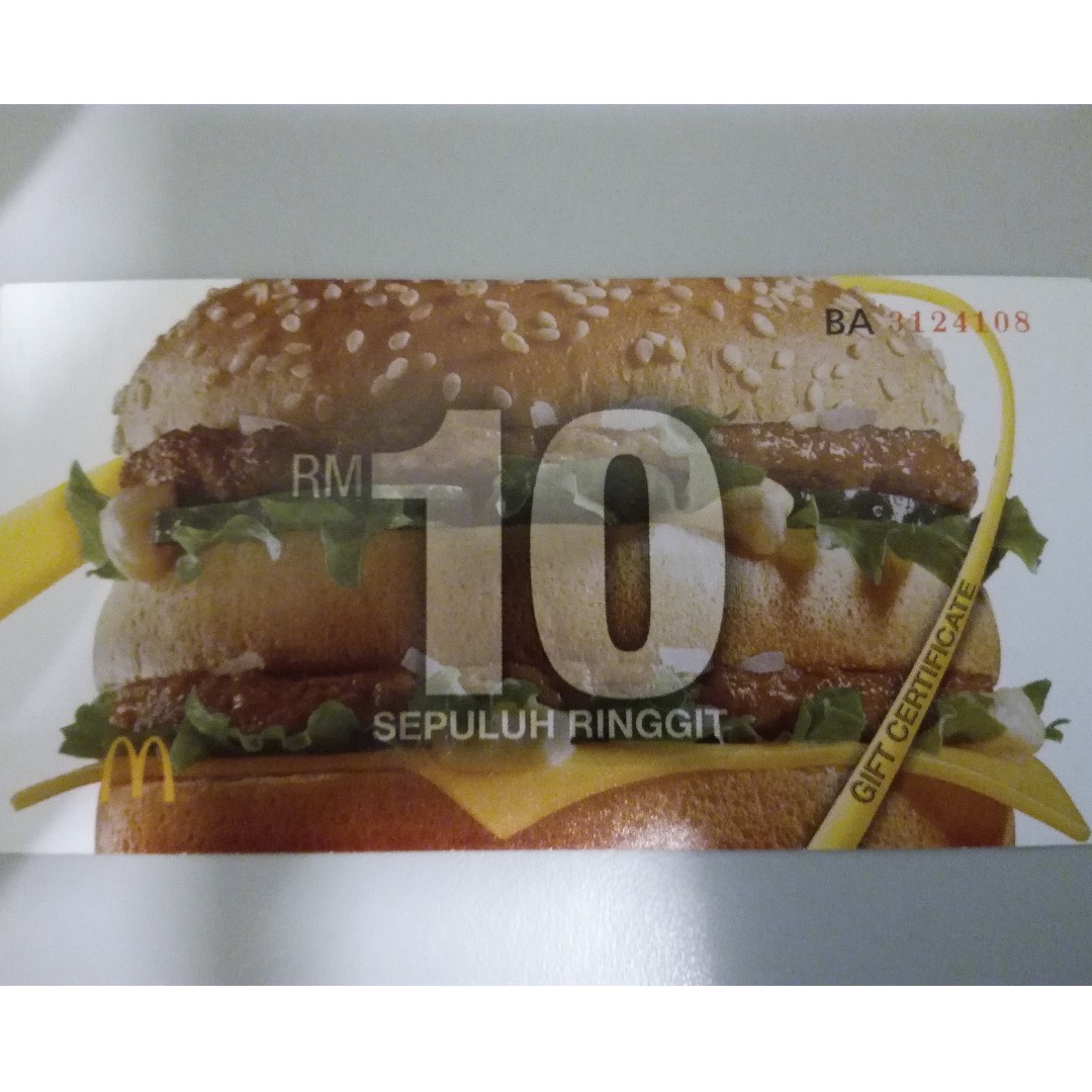 McDonalds Voucher RM150 (RM10 x 15 pieces), Tickets &amp; Vouchers ...