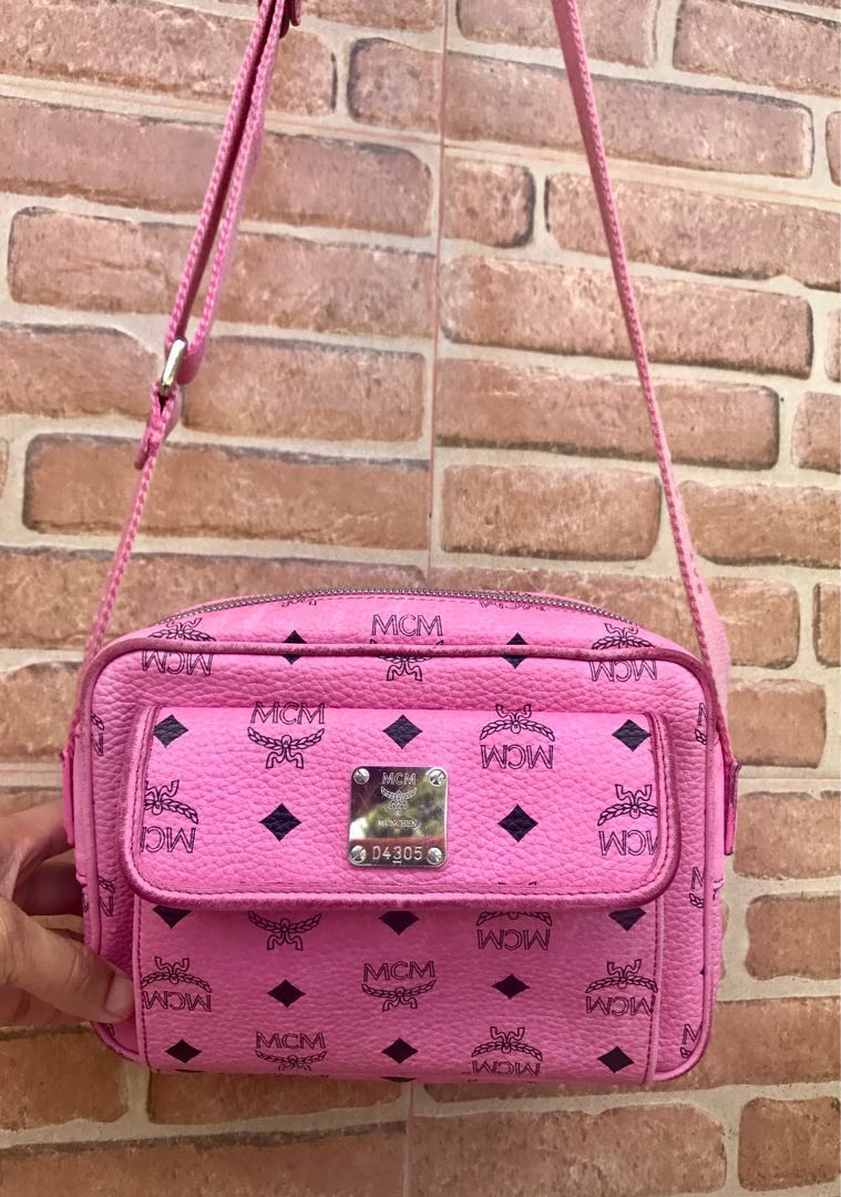 mcm pink sling bag