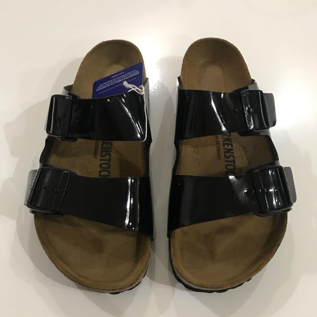 Birkenstock glossy hotsell black
