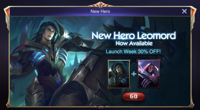 New Hero Leomord Skin Diamonds Mobile Legends Toys Games Video Gaming In Game Products On Carousell