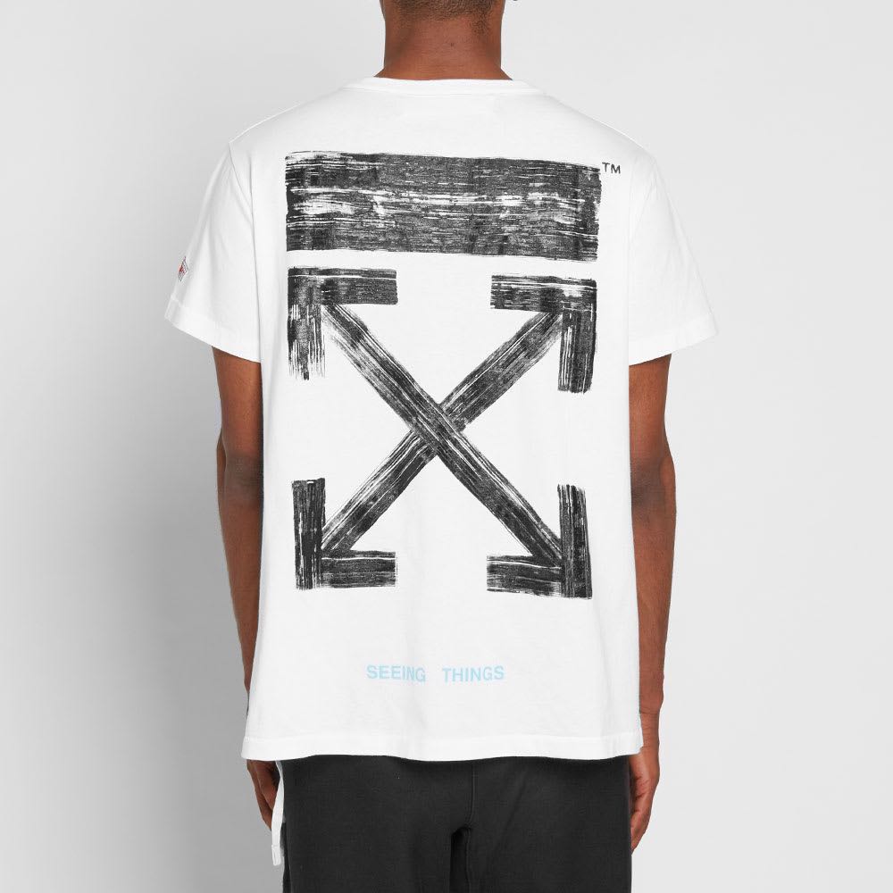 Off White Brushed Arrows Tee AW17 XS, Men's Fashion, Tops & Sets